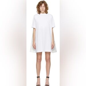 Alexander McQueen White Cape-Back T-Shirtt dress